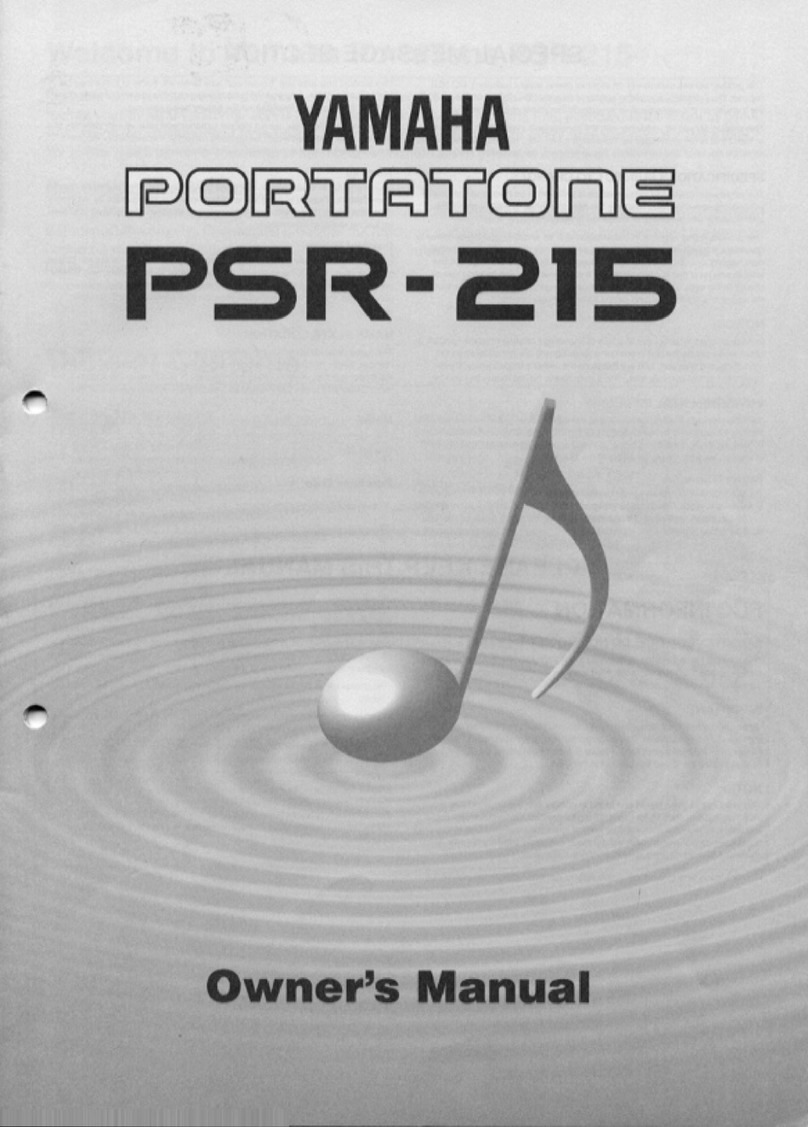 Yamaha Portatone PSR-215 User manual