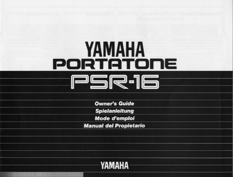 Yamaha PortaTone PSR-16 owner's guide