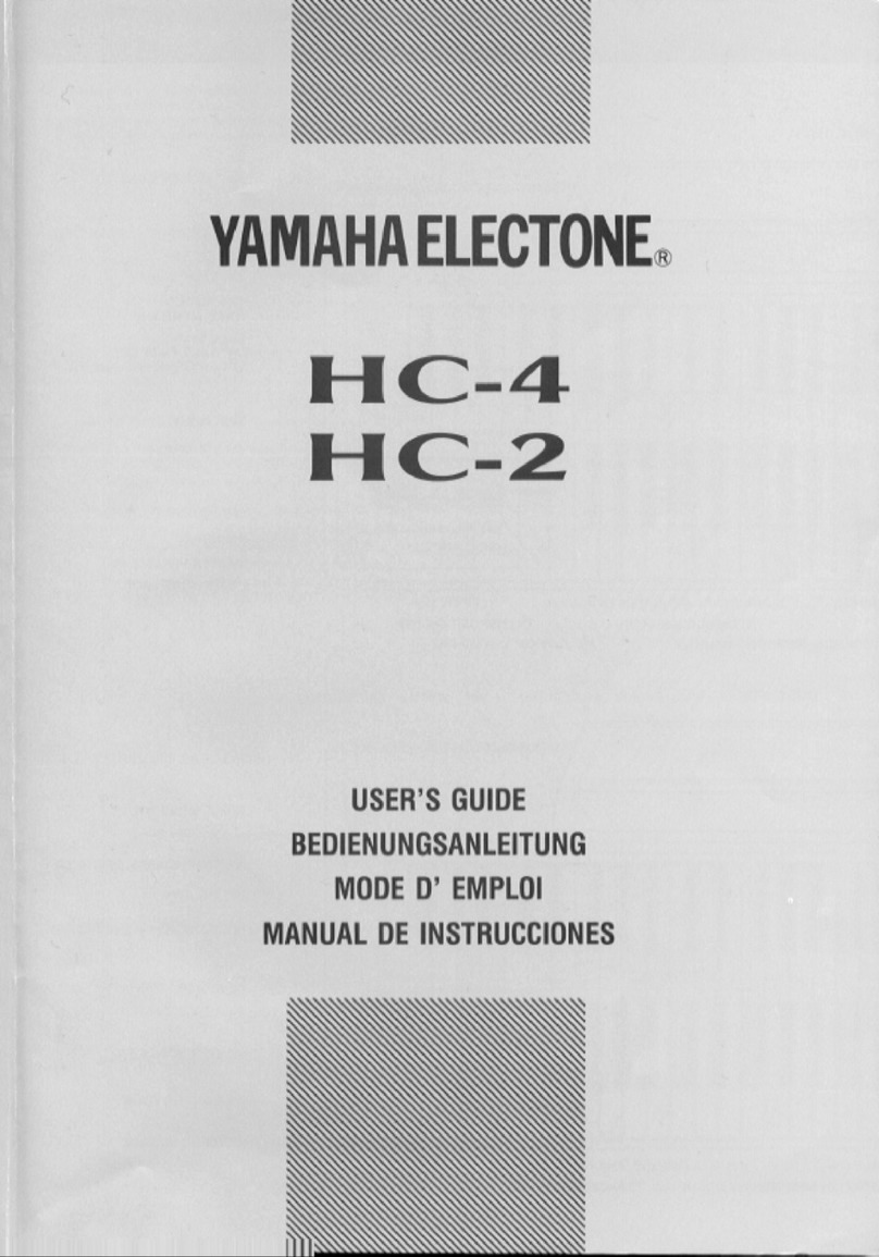Yamaha Electone HC-2 user guide