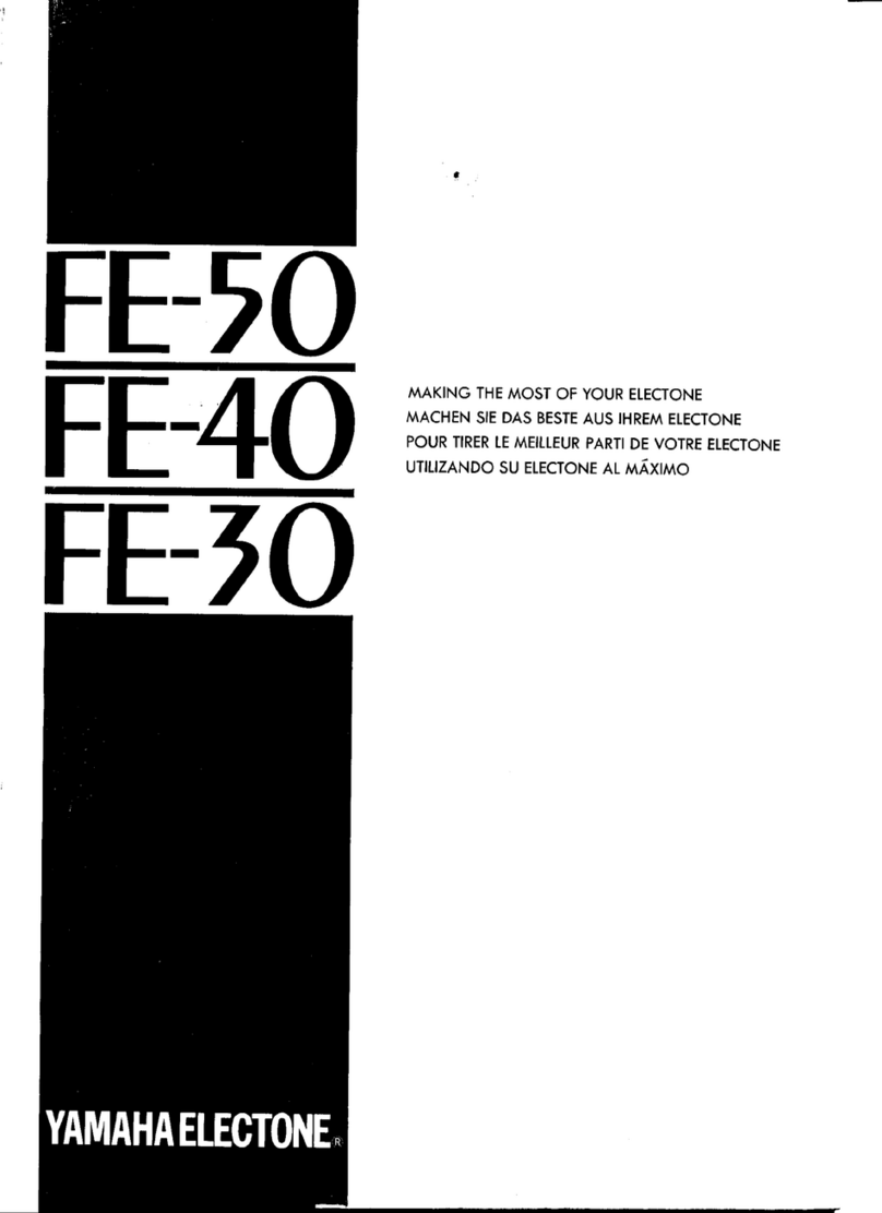 Yamaha Electone FE-30 User manual