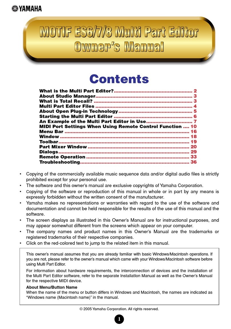 Yamaha MOTIF ES6 Software guide