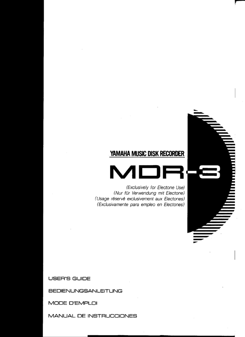 Yamaha MDR-3 User manual Yamaha MDR-3 User manual
