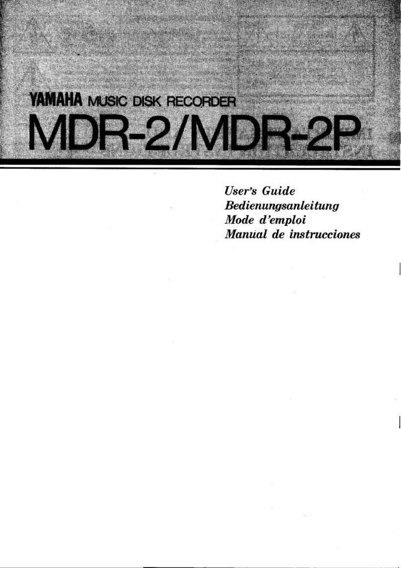 Yamaha MDR-2 User manual