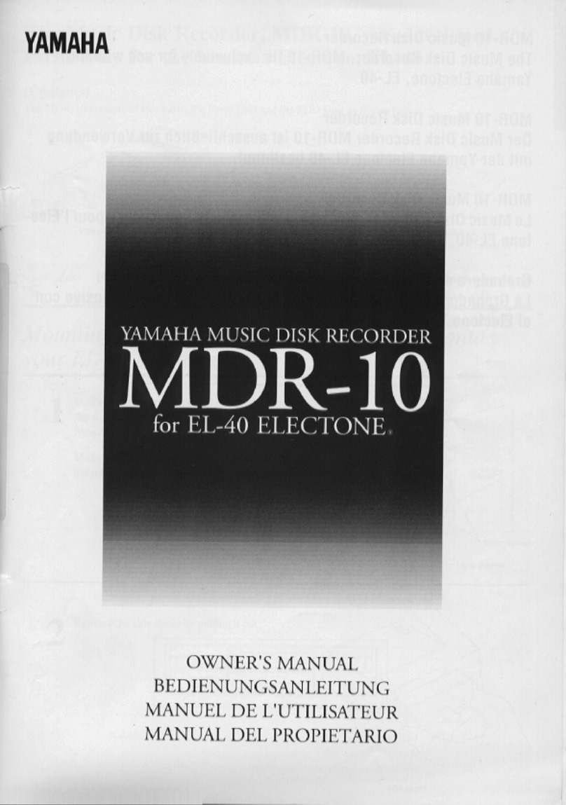 Yamaha MDR-10 User manual