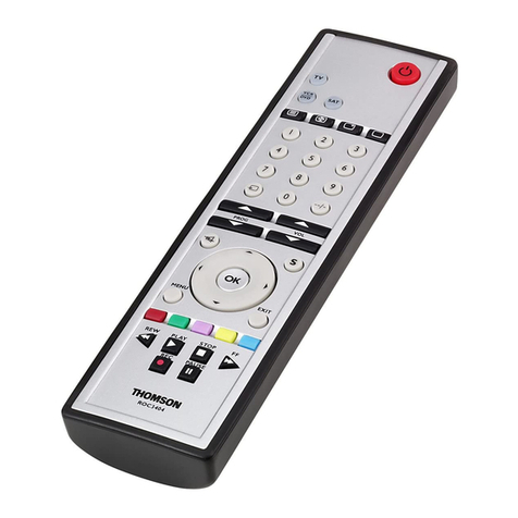 THOMSON ROC 3404 - CODE LIST User manual