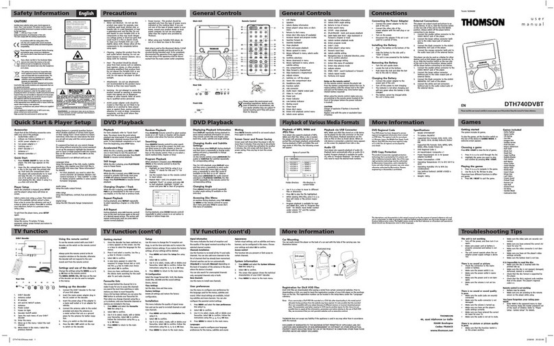 THOMSON DTH740 User manual