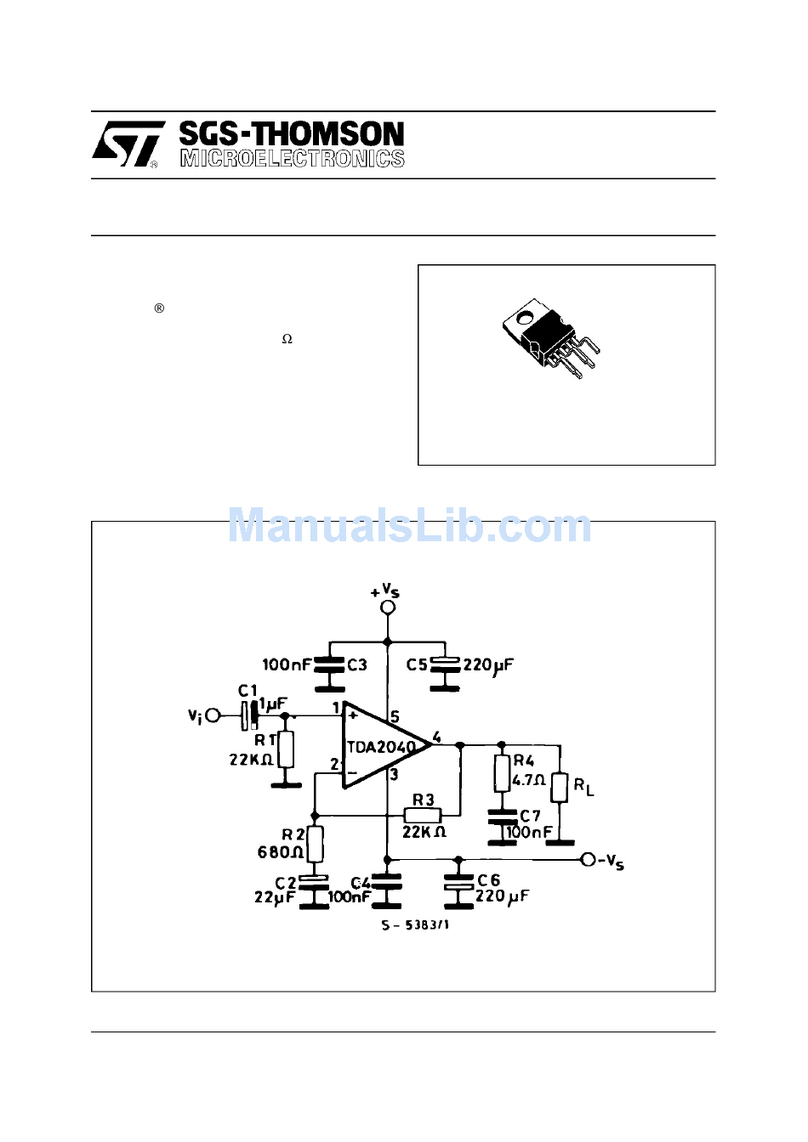 THOMSON TDA2040 manual