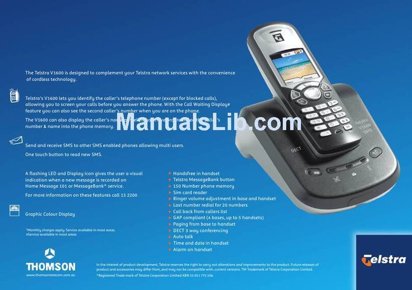 Telstra V1600 datasheet