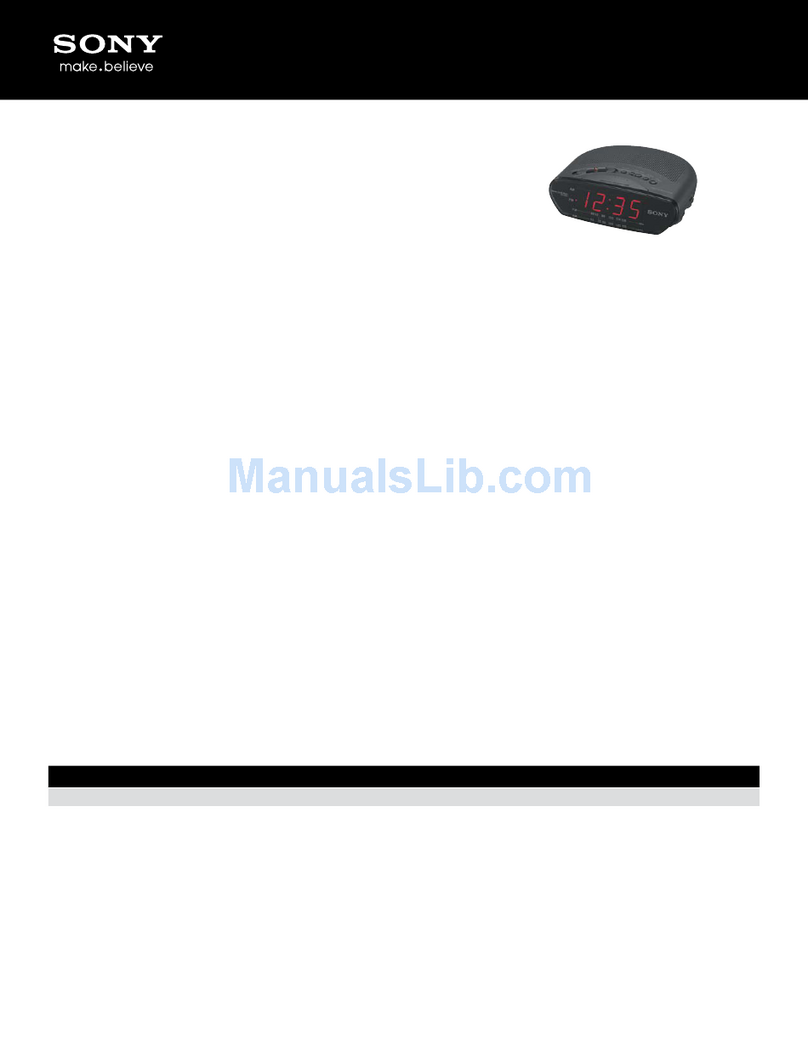 Sony ICF-C211 - Am/fm Clock Radio User manual
