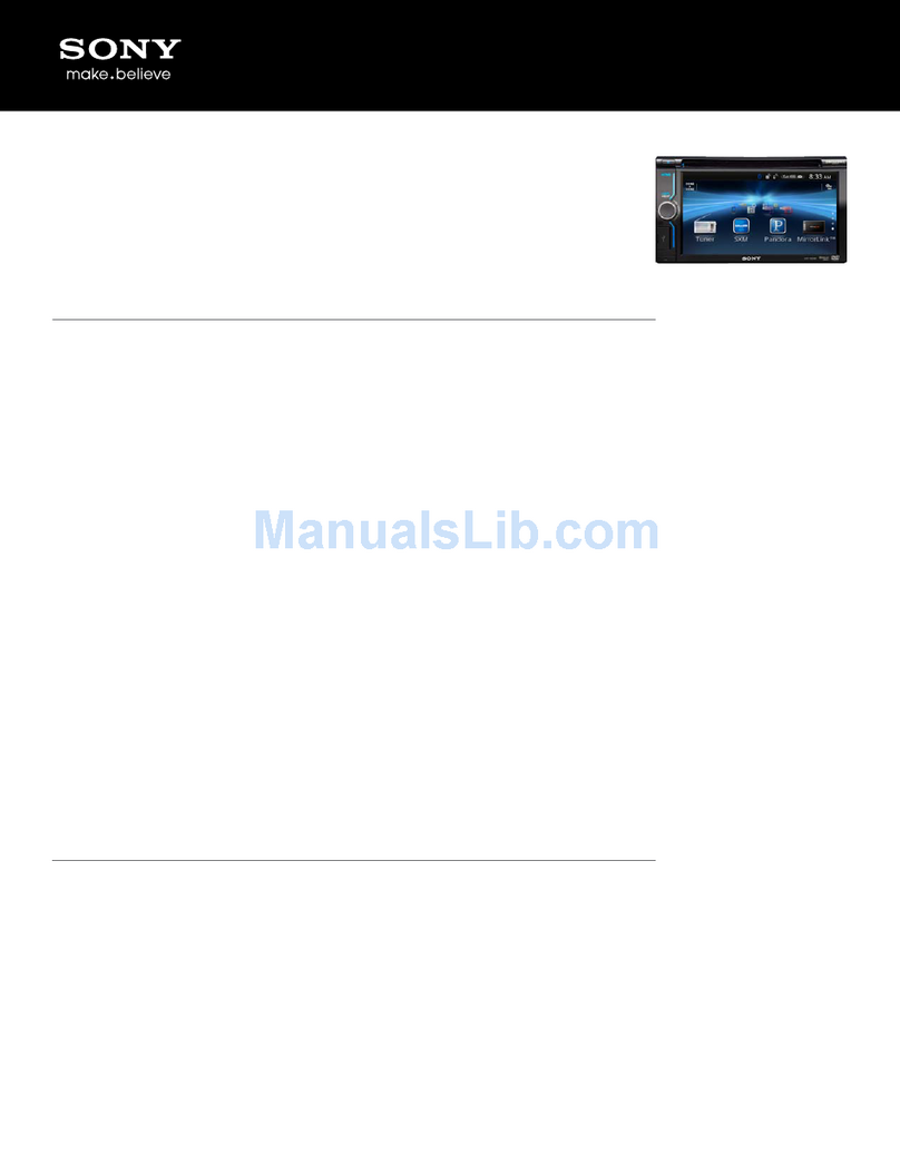 Sony XAV-601BT User manual Sony XAV-601BT User manual