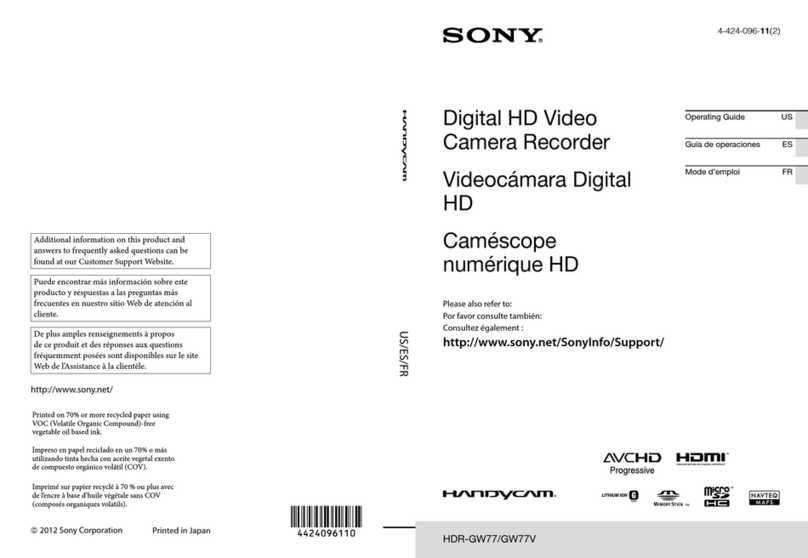 Sony HDR-GW77V/B User manual