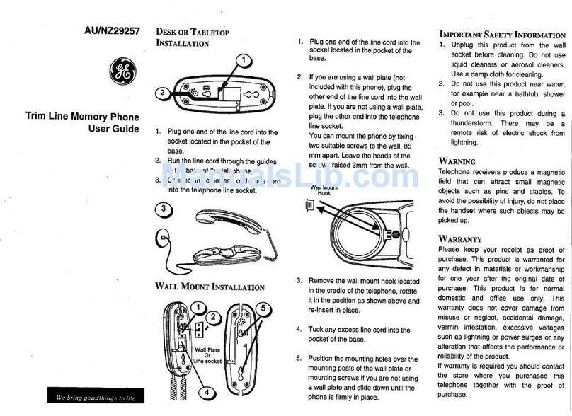 GE AU29257 User manual