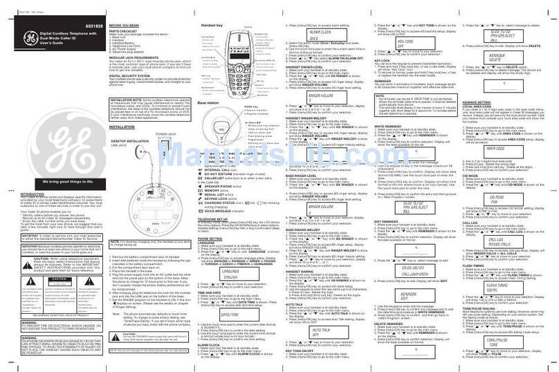 GE AU21830 User manual