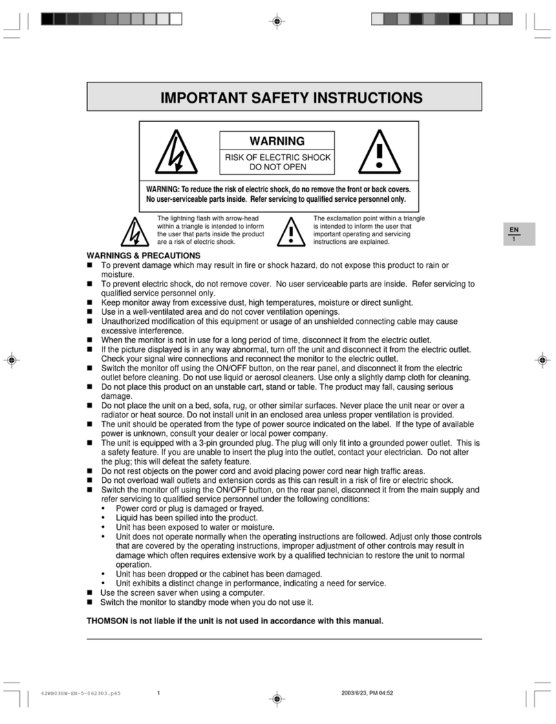 THOMSON 42WB03SW - annexe 1 User manual
