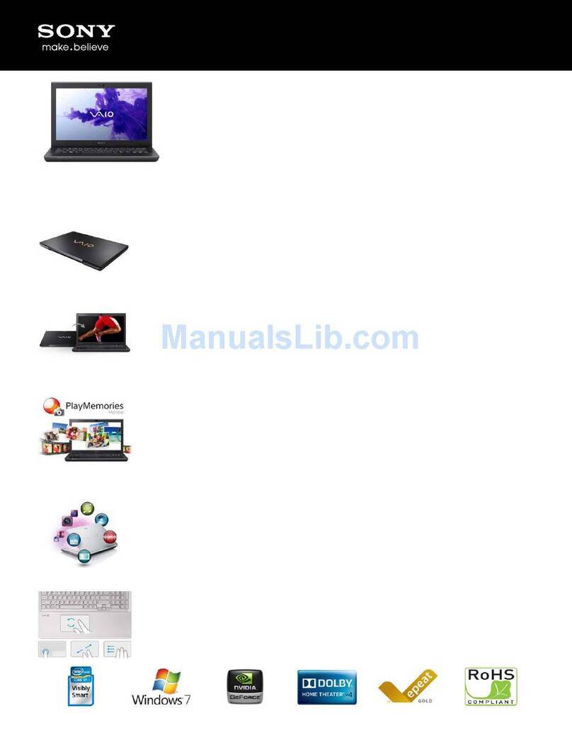 Sony SVS13A18GXB User manual