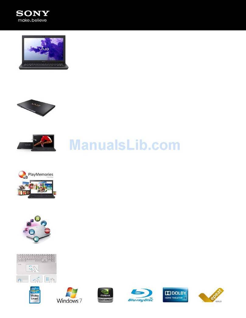 Sony SVS13A1EGXB Specifications