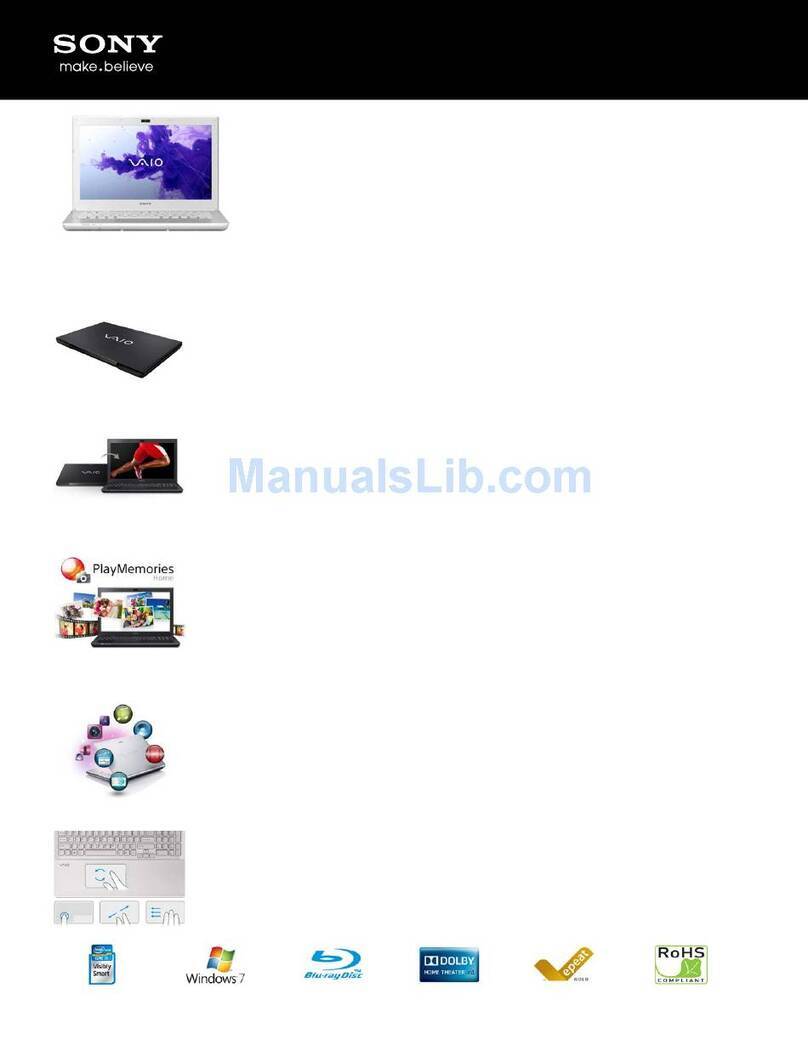 Sony SVS13115FXS Specifications