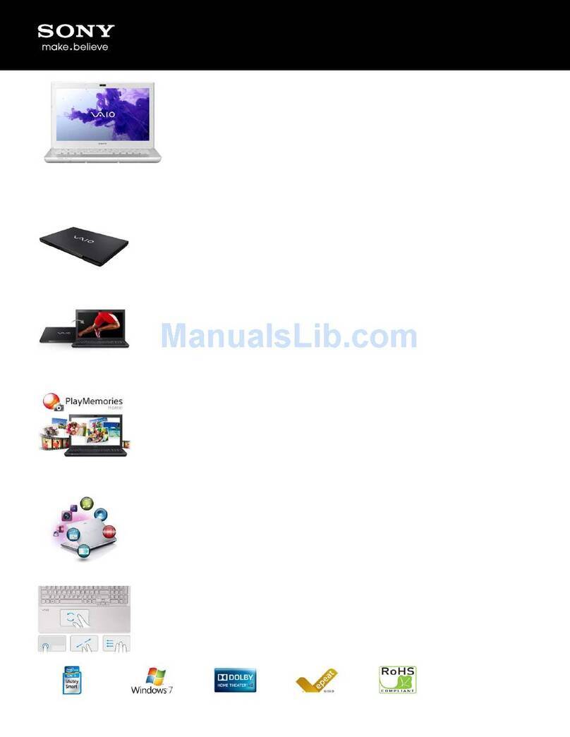 Sony SVS13112FXS Specifications