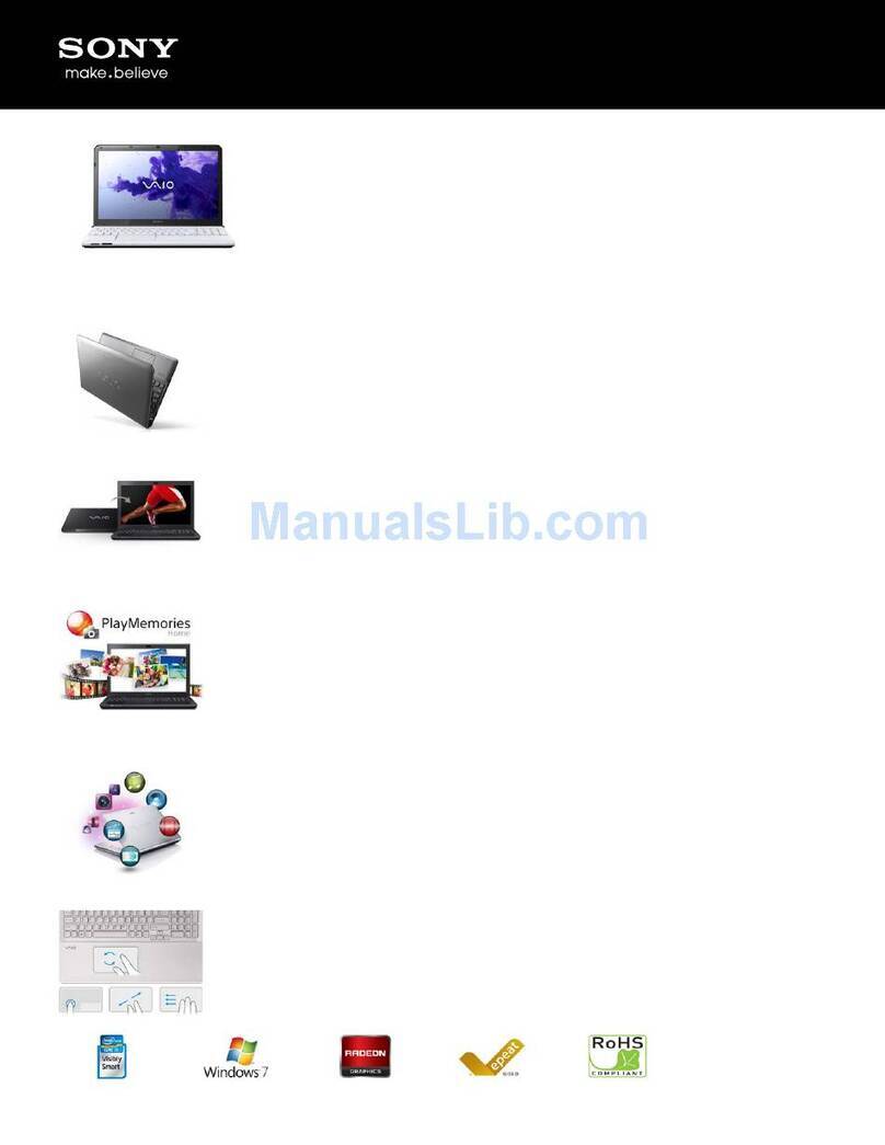 Sony SVE1511KFXW Specifications