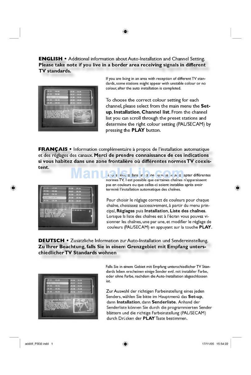 THOMSON DTH 8543 - ADDITIF User manual