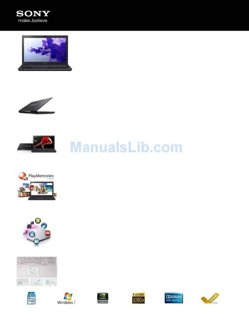 Sony SVS15116FXB Specifications