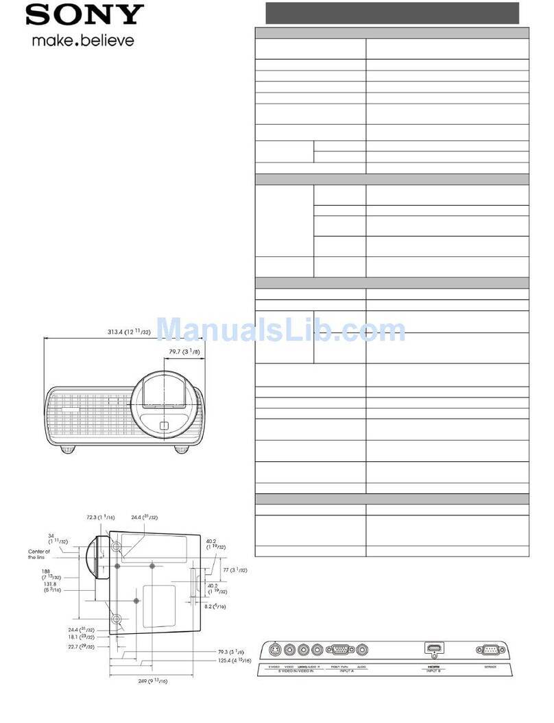Sony VPL-BW120S Specifications