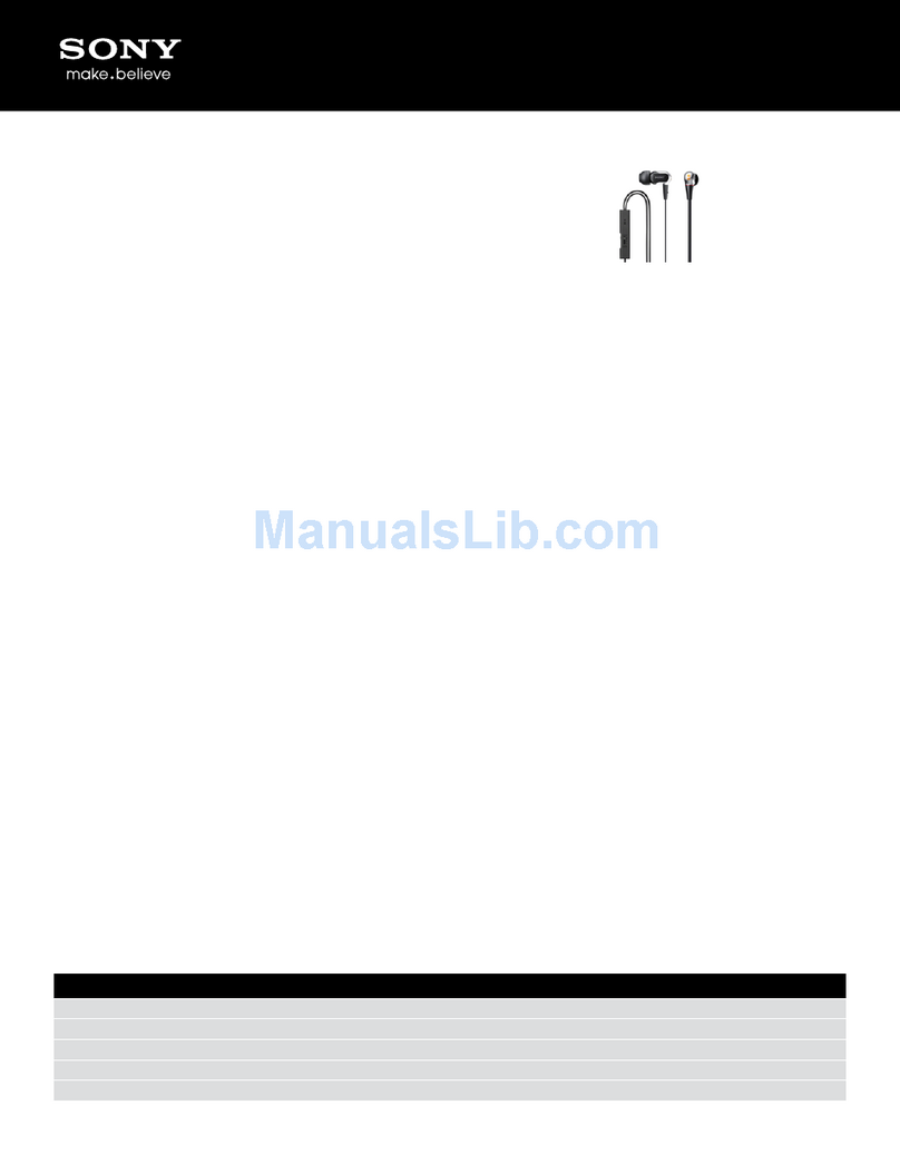 Sony XBA-2VP Specifications