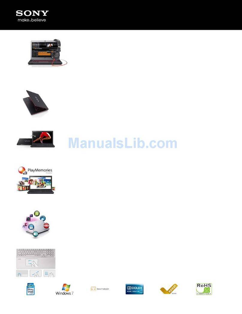 Sony SVE14A1HFXBC User manual Sony SVE14A1HFXBC User manual