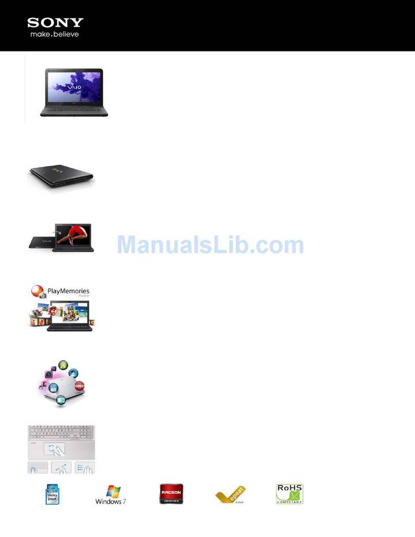 Sony SVE1411MFXB User manual