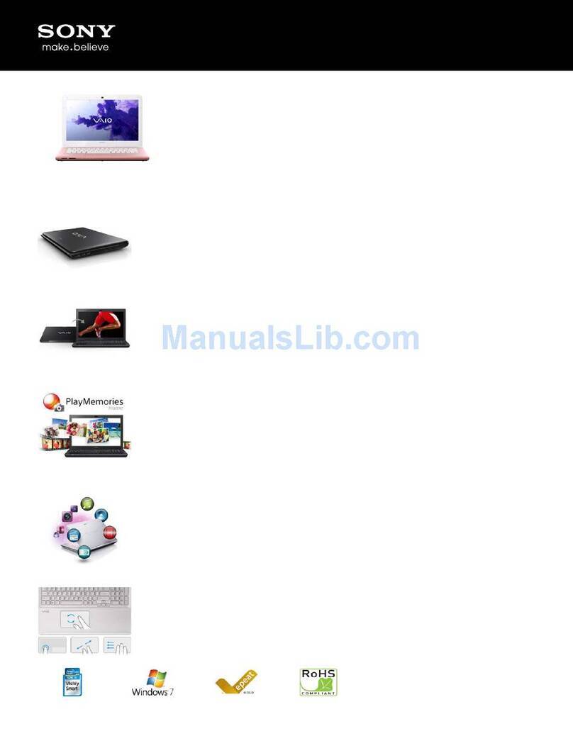 Sony VAIO SVE14112FXP User manual