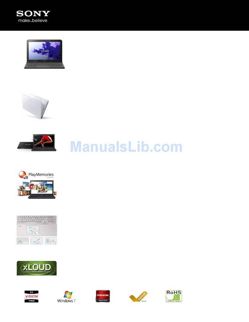 Sony VAIO SVE11113FXB Specifications