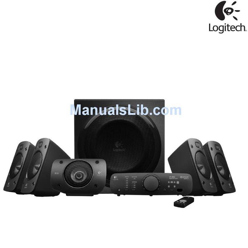 Logitech Z906 User's Guide User manual Logitech Z906 User's Guide User manual
