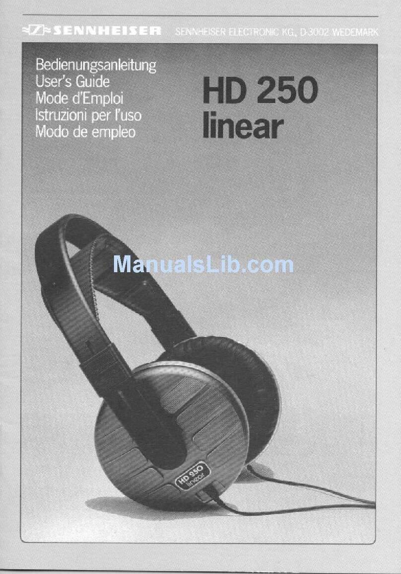 Sennheiser HD 250 LINEAR II user guide