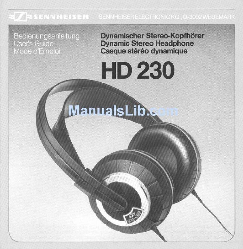 Sennheiser HD 230 manual