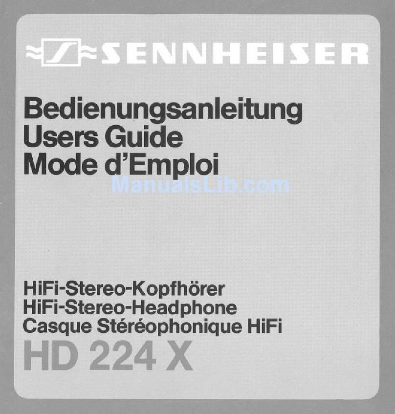 Sennheiser HD 224 X User manual