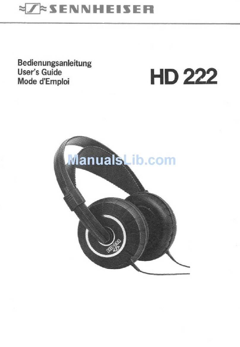 Sennheiser HD 222 manual