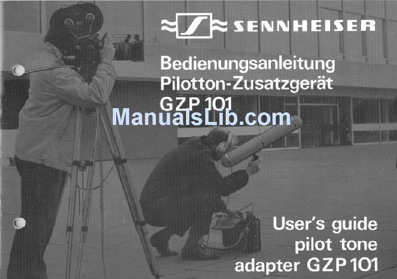 Sennheiser GZP 101 User manual