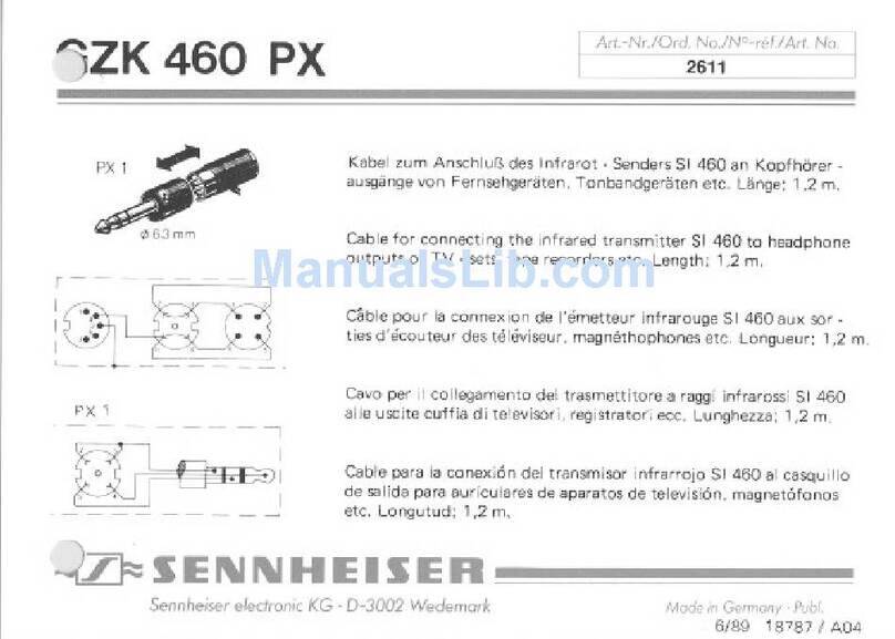 Sennheiser GZK 460 PX User manual