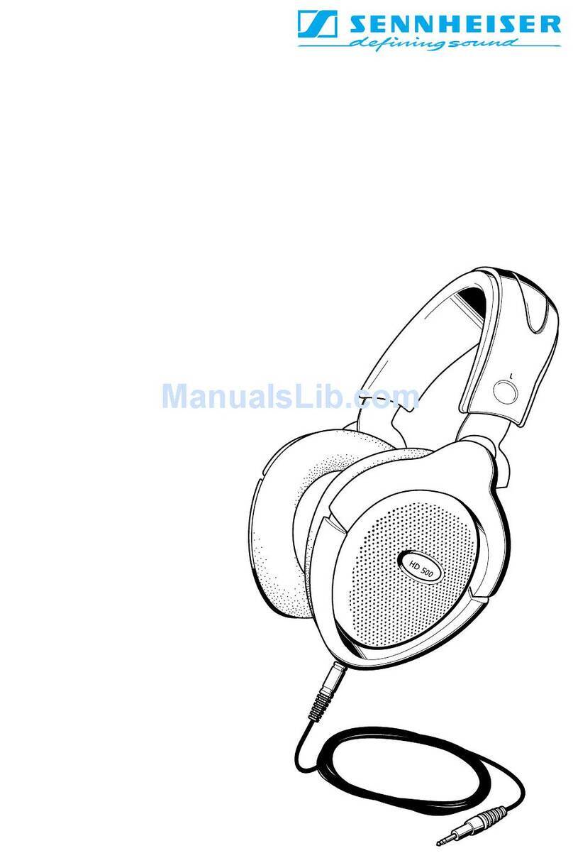 Sennheiser Hd 500 User manual