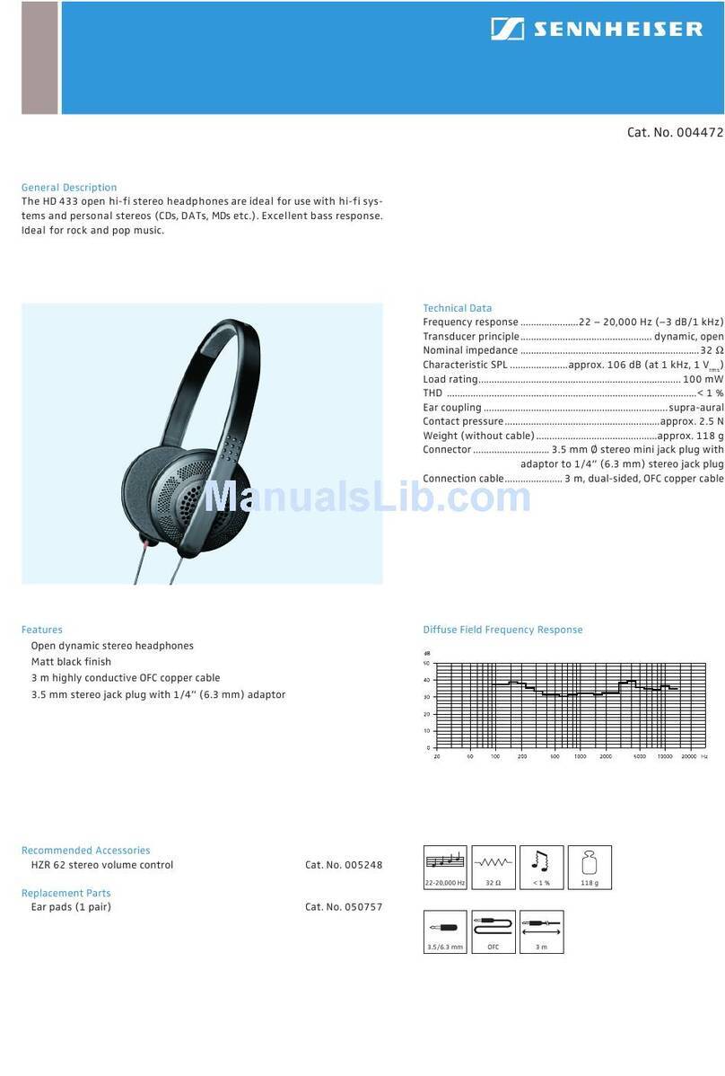 Sennheiser HD 433 Specifications