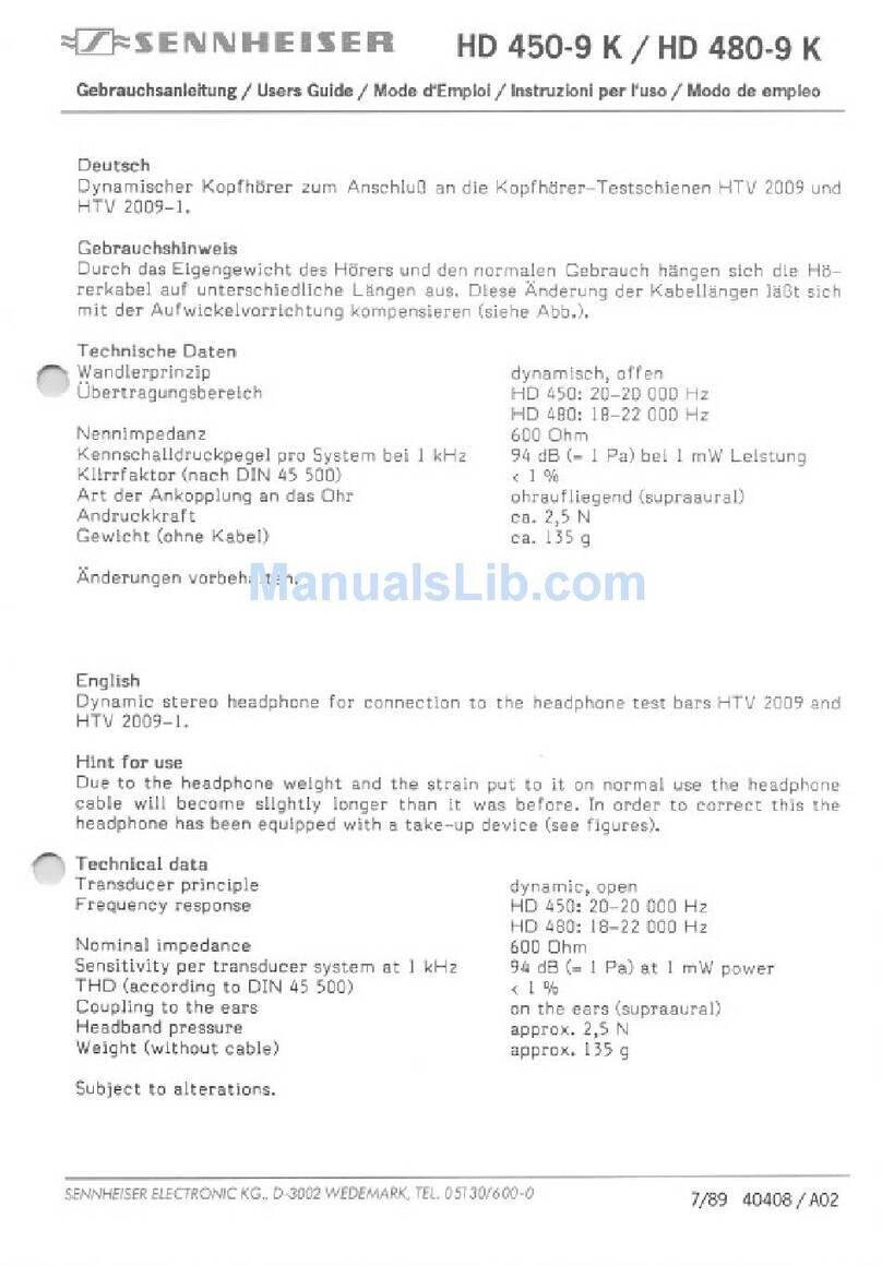Sennheiser HD 450-9 K manual