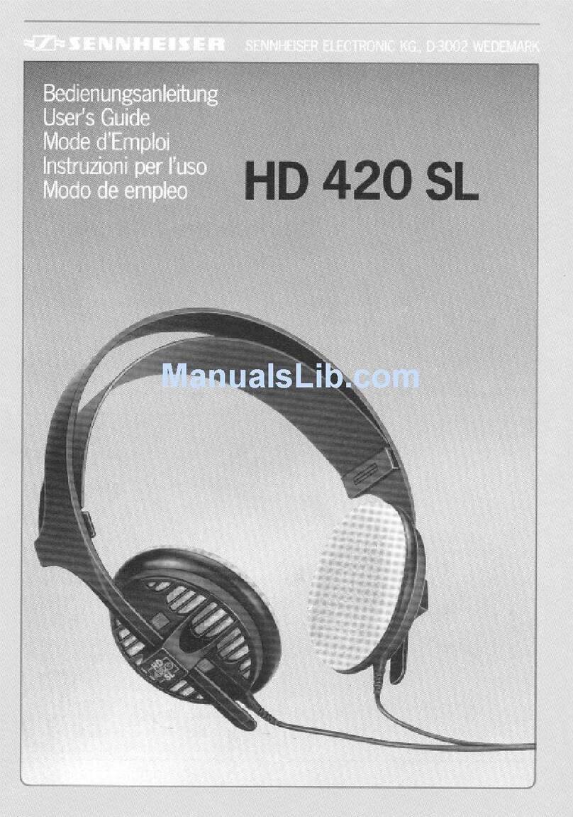 Sennheiser HD 420 SL User manual Sennheiser HD 420 SL User manual