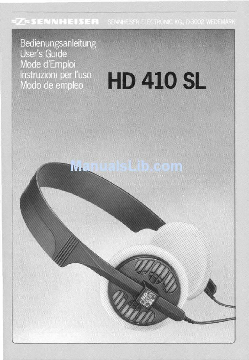 Sennheiser HD 410 SL manual