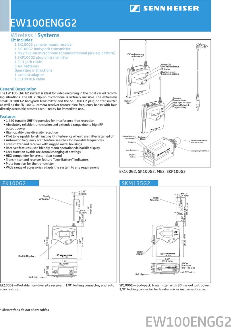 Sennheiser EW 100 G2 User manual