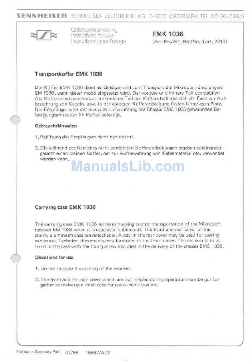Sennheiser EMK 1036 manual