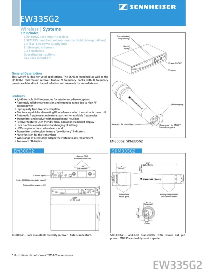 Sennheiser EW 335 G2 User manual Sennheiser EW 335 G2 User manual