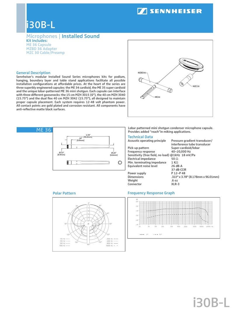 Sennheiser ME 36 Product sheet