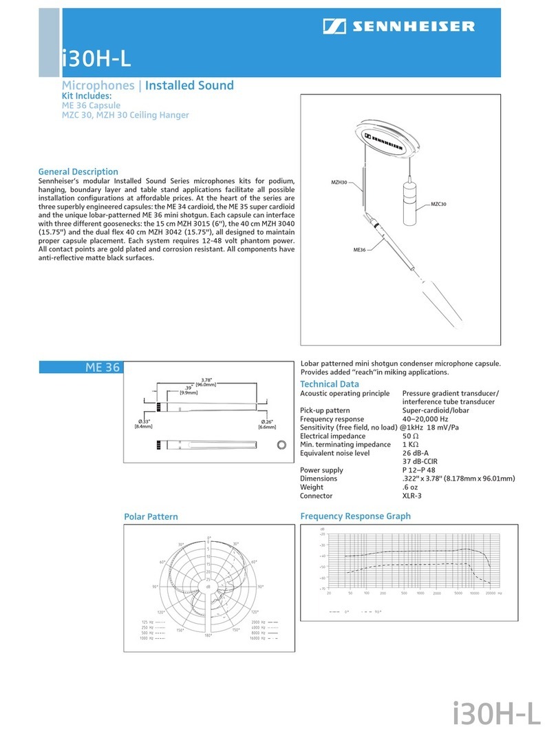 Sennheiser ME 36 Product sheet