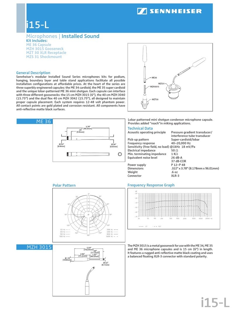 Sennheiser ME 36 Product sheet