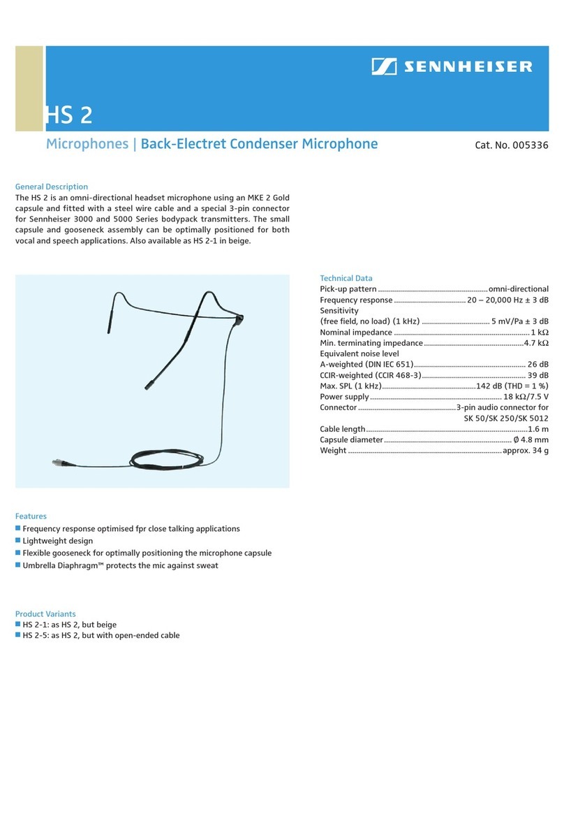 Sennheiser HS 2 Product sheet
